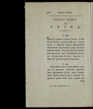 Sectio XXXIV. De Urina