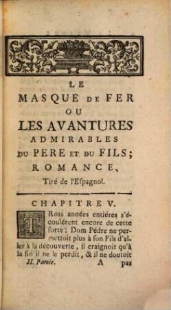 Le Masque De Fer Ou Les Avantures Admirables Du Père Et Du Fils, 2