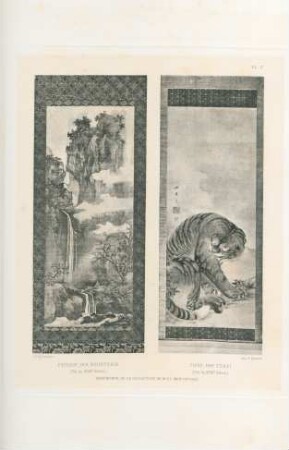 Paysage, par Bountshio (Fin du XVIII e sciècle). Tigre, par Torei (Fin du XVIIIe, siecle) ...