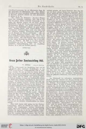 Grosse Berliner Kunstausstellung 1903