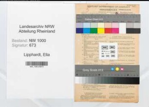 Entnazifizierung Ella Lipphardt, geb. 01.08.1911 (Stenotypistin)