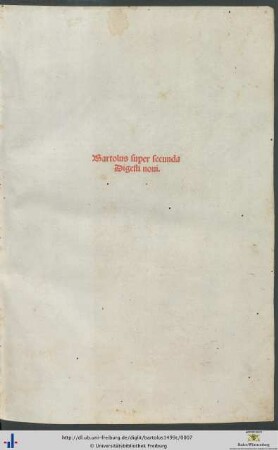 Bartolus super secunda Digesti noui