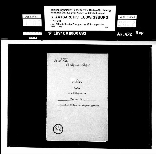 Pariser Leben. Operette von Jacques Offenbach; Text von Henri Meilhac und Ludovic Halévy