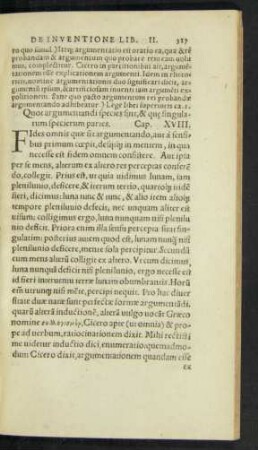 Quot argumentandi species sint ... Cap. XVIII.