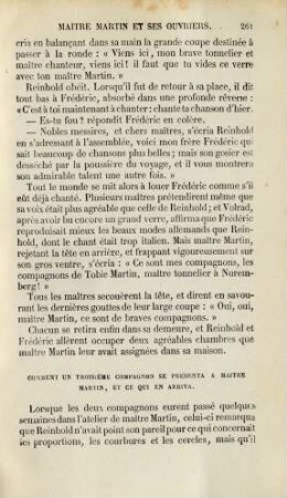 Comment un troisième compagnon se présenta à maître Martin, et ce qui en arriva