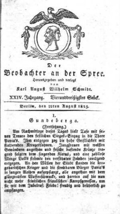 34. Stueck, 22. August 1825