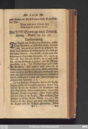 Am XVIII Sonntage nach Trinitat. Evang. 22, 34 - 46.