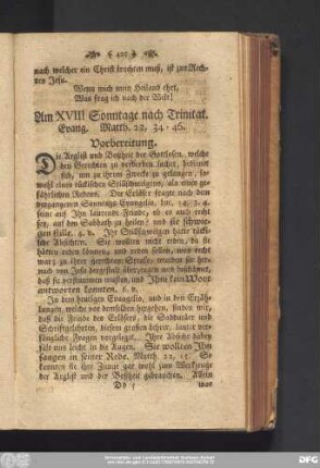 Am XVIII Sonntage nach Trinitat. Evang. 22, 34 - 46.