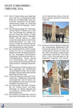 Stadt Schramberg – Chronik 2014.
