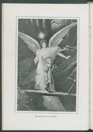 El Ángel de la Guarda. [Grabado]