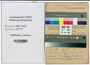 Entnazifizierung Johann Hoffmann , geb. 13.09.1890 (Lokfuehrer)