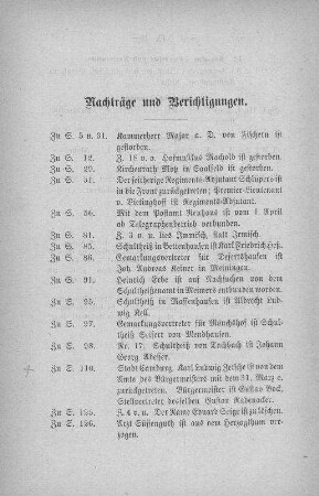Nachträge und Berichtigungen