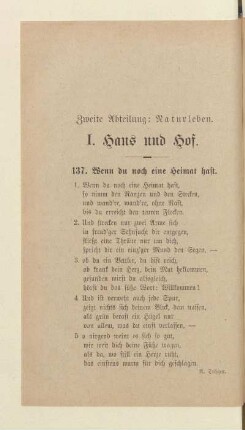 Zweite Abteilung: Naturleben