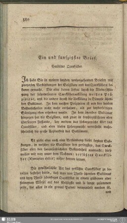 Ein und funfzigster Brief. Versüßtes Quecksilber