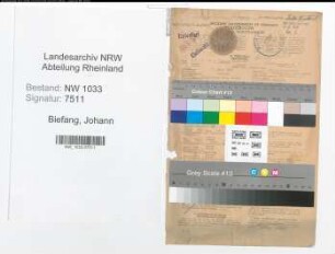 Entnazifizierung Johann Biefang , geb. 07.03.1892 (Polizeibeamter)