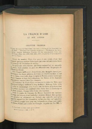 La France d'Asie et son Avenir