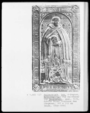 Grabplatte für Balthasar von Neuenstadt (+ 1516)