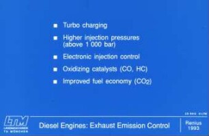 Diesel Engines: Exhaust Emission Control
