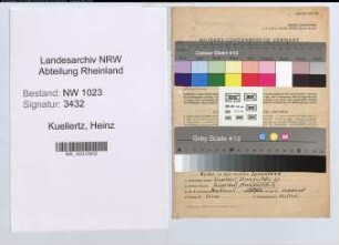 Entnazifizierung Heinz Kuellertz , geb. 13.03.1914 (Kaufm.Angest.)
