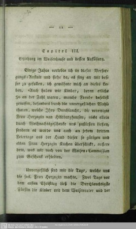 Capitel III. Erziehung im Waisenhause und dessen Auflösung