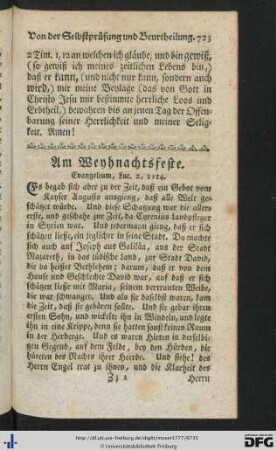 Weyhnachtsfest - Sonntag nach Christtag.