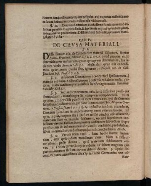 Cap IV. De Causa Materiali