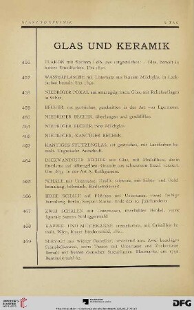 Glas und Keramik (Nr. 456-495)
