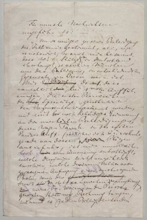 Richard Wagner (1813-1883) Autographen: Skizze zu einer Notiz für die Münchener Neuesten Nachrichten - BSB Autogr.Cim. Wagner, Richard.24