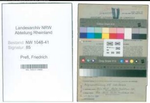 Entnazifizierung Friedrich Prefi , geb. 04.04.1895 (Polizist)
