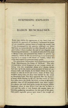 Surprising Exploits of Baron Munchausen