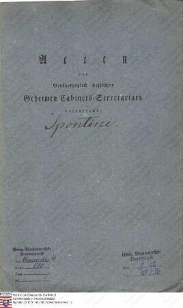 Spontini, Gasparo, Komponist in Paris und Berlin