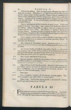 Tabula XI. - XX.