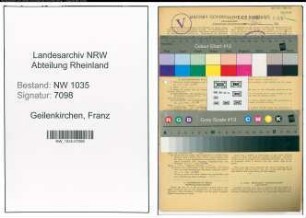 Entnazifizierung Franz Geilenkirchen , geb. 29.04.1895 (Buerobeamter)