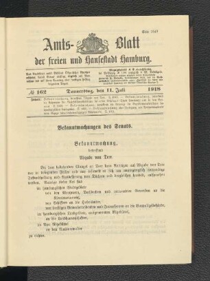 No. 162, 11. Juli 1918