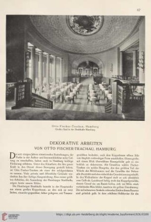 25: Dekorative Arbeiten von Otto Fischer-Trachau, Hamburg
