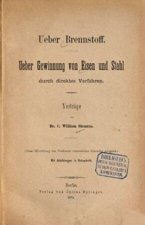 Ueber Brennstoff