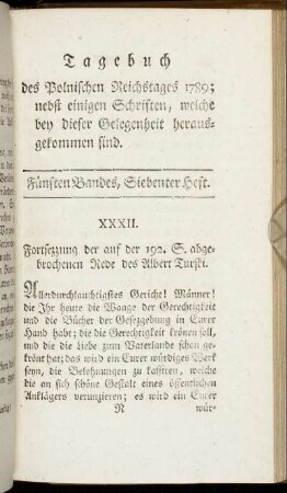 Fünften Bandes, Siebenter Heft. [156.-161. Session, 14.-22. September 1789]