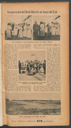 Inauguración del Hotel Biarritz en Punta del Este