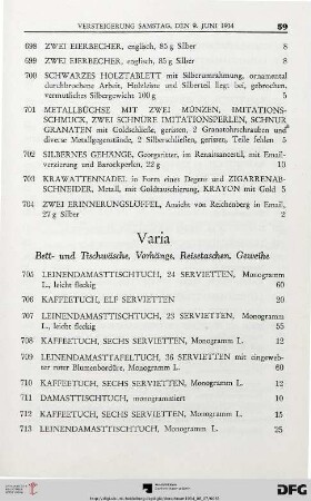 Varia (Nr. 705-754)