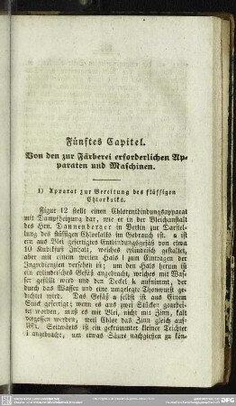 Fünftes Capitel. Von den zur Färberei erforderlichen Apparaten und Maschinen