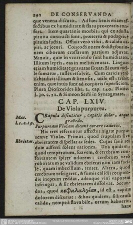 Cap. LXIV. De Viola purpurea