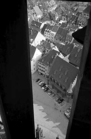 Freiburg i. Br.: Blick vom Münster, Durchblick auf das Kaufhaus