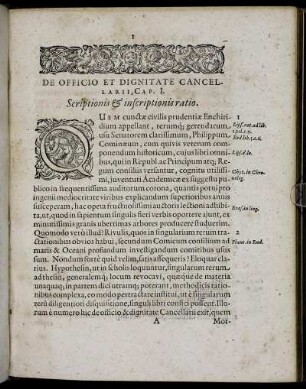 Cap. I. Scriptionis & inscriptionis ratio.