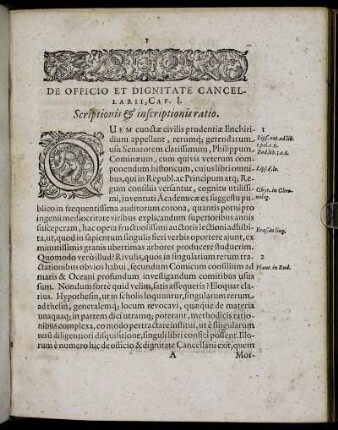 Cap. I. Scriptionis & inscriptionis ratio.