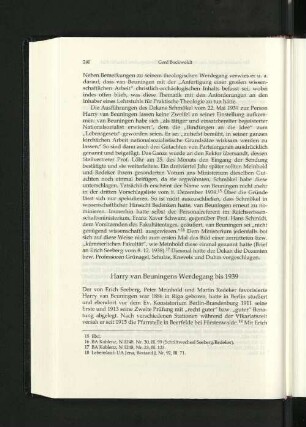 Harry van Beuningens Werdegang bis 1939.