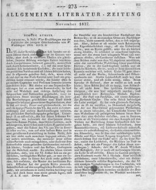 Waiblinger, W.: Vier Erzählungen aus der Geschichte des jetzigen Griechenlands. Ludwigsburg: Nass 1826