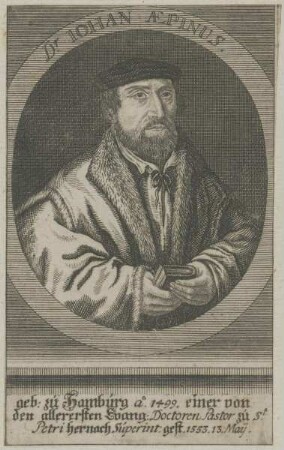 Bildnis des Iohan Aepinus