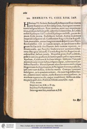 130. Henricus. VI. CXXX. Rom. Imp.