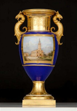 KPM - Amphoren-Vase mit Ansicht St. Mathäus-Kirche