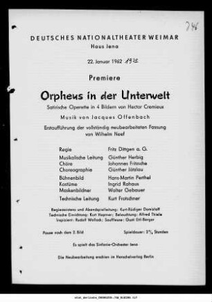 Orpheus in der Unterwelt